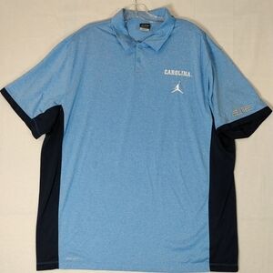 Air Jordan Dri-Fit Elite Carolina Blue Mens XXL Shirt Polo 2XL North Golf